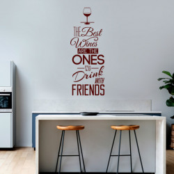 Sticker Bucatarie - The best wines are with friends