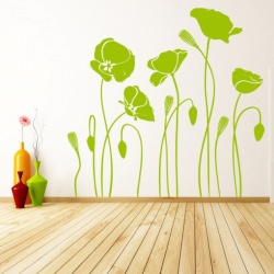 Sticker Poppy Flowers Floral
