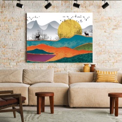 Tablou Canvas Golden Dawn over the Hills