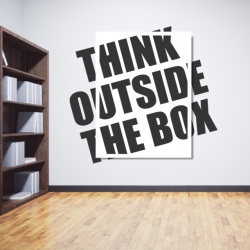 Think Outside the Box Tablou si Sticker