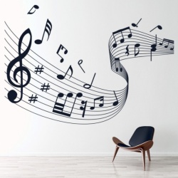 Sticker Music Score Musical Notes