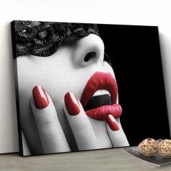 Tablou Canvas - Buze Rosii