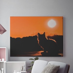 Tablou Canvas Silueta de pisica