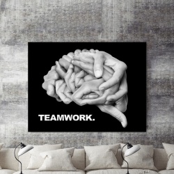 Tablou motivational - Teamwork (brain)