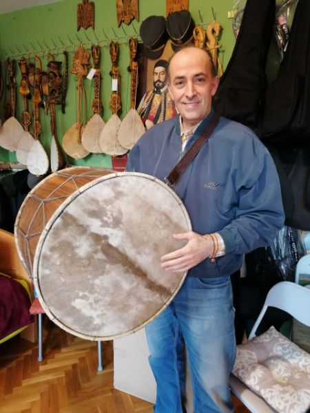 TAPAN - Model "Balkanika" + POKLON FUTROLA (i naravno čukan i šibe) / Traditional Professional TAPAN - double sided drum