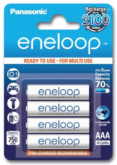 Panasonic Eneloop 4xAAA BK-4MCCE 750mAh