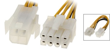 4-Pin to 8-Pin (EPS12V) Connector Cable (20cm)