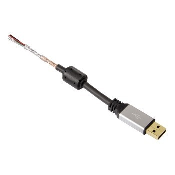 Hama USB 2.0 Cable 1m (metal, 24K gold-plated, double shielded)