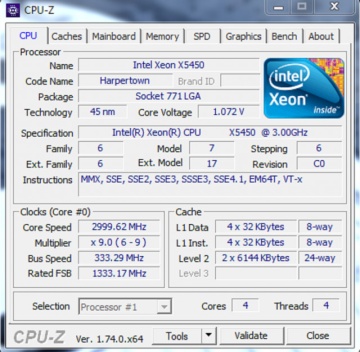 Intel Quad Core Xeon X5450 3.0GHz 12MB LGA775