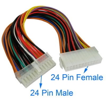 24 Pin Male to 24 Pin Female High Quality ATX Extension Cable (25cm)