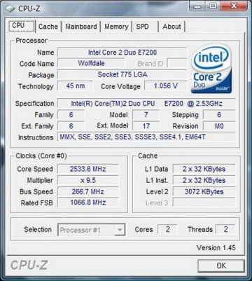 Intel Core™2 Duo E7200 2.53GHz 3MB LGA775 BOX