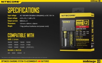Nitecore Intellicharger i2 - 2014 VERSION (Inteligentni punjač za sve tipove baterija)