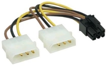 PCI-Express 6 Pin Power Adapter from Twin Molex