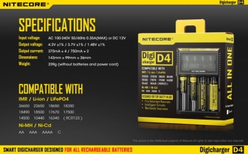 Nitecore Digicharger D4 (Inteligentni digitalni punjač za sve tipove baterija)