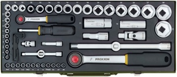 PROXXON INDUSTRIAL Germany - Profesionalni industrijski komplet 1/2" + 1/4" gedora iz 56 delova u metalnoj kutiji