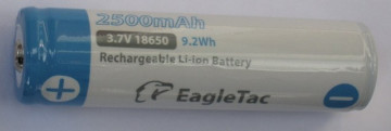 EagleTac 2500mAh 18650 Li-Ion IC Protected
