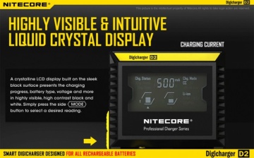 Nitecore Digicharger D2 (Inteligentni digitalni punjač za sve tipove baterija)