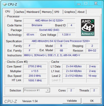 AMD Athlon 64 X2 5200+ 2.7GHz 1MB AM2 BOX