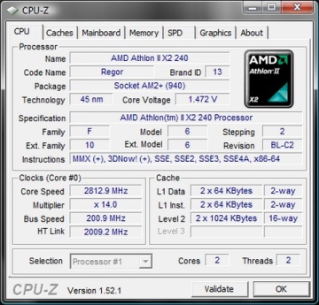 AMD Athlon II X2 240 2.8GHz 2MB AM3
