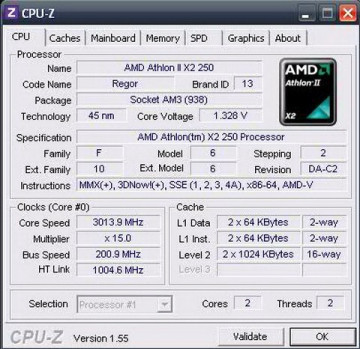 AMD Athlon II X2 250 3.0GHz 2MB AM3 BOX