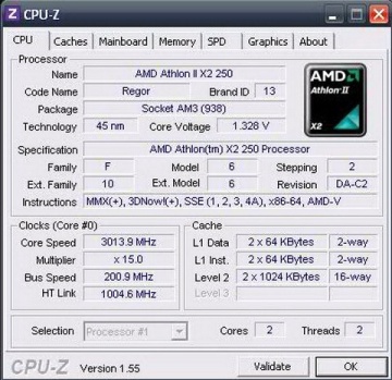 AMD Athlon II X2 250 3.0GHz 2MB AM3