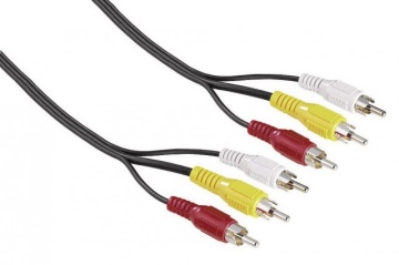 Hama Premium 3 RCA Plugs - 3 RCA Plugs Video Cable 2m