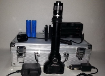 POLICE CREE XQ-Q2822A 2xT6 LED Baterijska Lampa 30000W (lovački set)