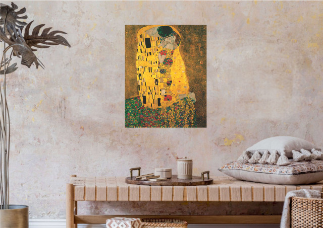 Vrouw met waaier van Gustav Klimt als poster, canvas print en meer
