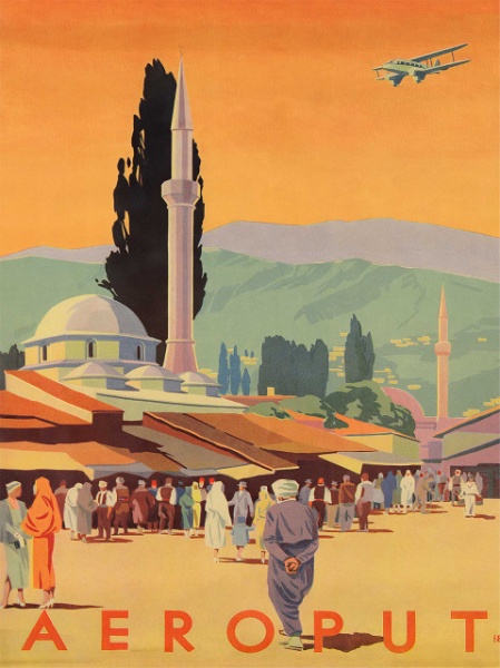 Aeroput, stari poster, dimenzije 30x40cm i 40x50cm