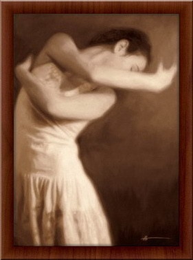 Balerina Polina, uramljena slika 50 x 70 cm