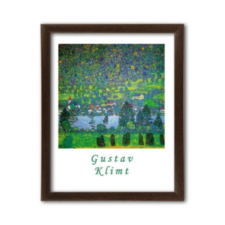Unterah sull Attersee, Gustav Klimt, uramljena slika 40x50cm