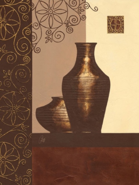 Braon vaze., uramljena slika 60x80cm