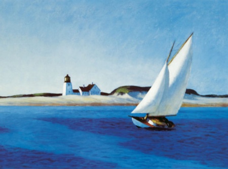 In blue, uramljena slika 70x100cm