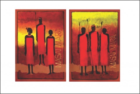 Masai Mara, uramljena slika 50x70 cm svaka