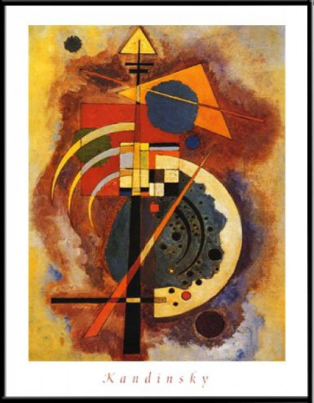 W. Kandinsky, Hommage to Grohmann,uramljena slika 40x50cm i 56x71cm