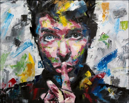 D. Bowie pop art, uramljena slika 40x50cm