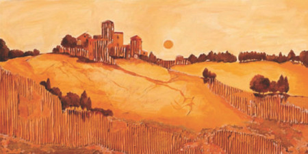Il Belvedere-Tuscany, uramljena slika 50x100cm