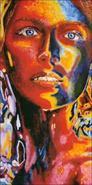 Leonie, uramljena slika 50x100cm