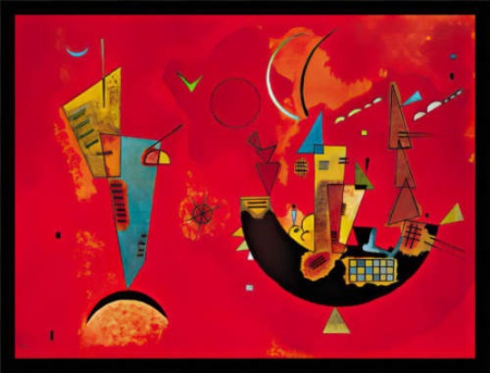 Wassily Kandinsky, Mit und gegen, 1929, uramljena slika 60x80 cm