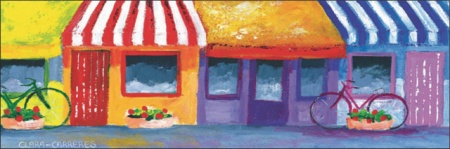 Carreres, uramljena slika 30x90cm
