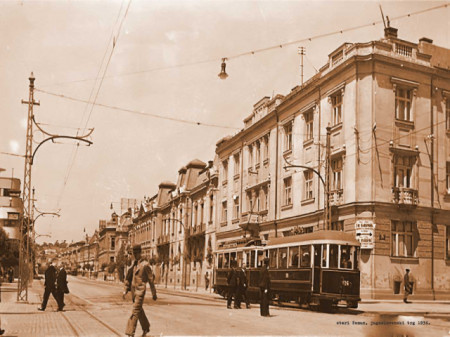 Stari Beograd, zemun jugoslovenski trg 1936., dimenzije slike: 30x40cm i 40x50 cm