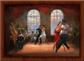 Tango ples, uramljena slika