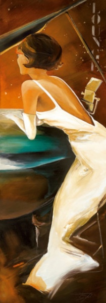 Džez festival, uramljena slika 35x100cm