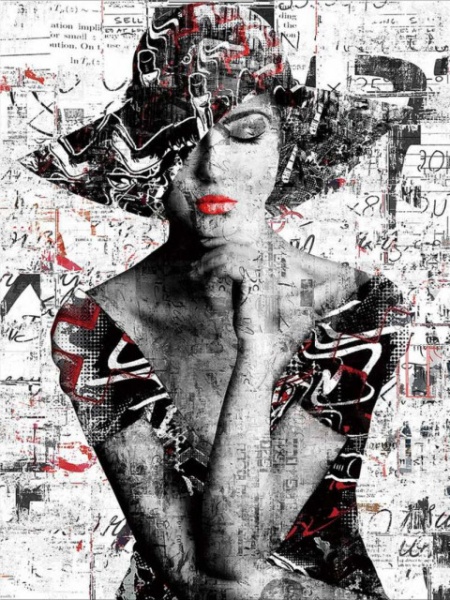 Gina, uramljena slika 30x40cm , 40x50cm i 50x70cm