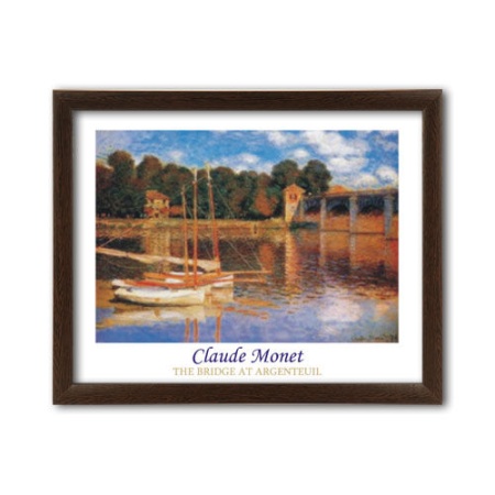 The Bridge At Argenteuil, Claude Monet, uramljena slika 40x50cm