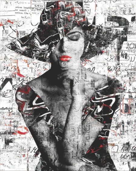 Brigitta, uramljena slika 40x50cm