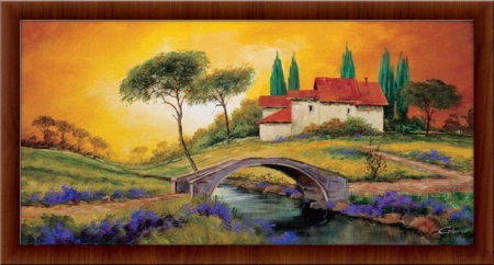Casolari, uramljena slika 20 x 50 cm