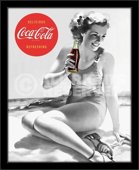 Coca Cola girl, uramljena slika
