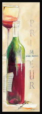 Primeur vino, uramljena slika 30 x 70 cm