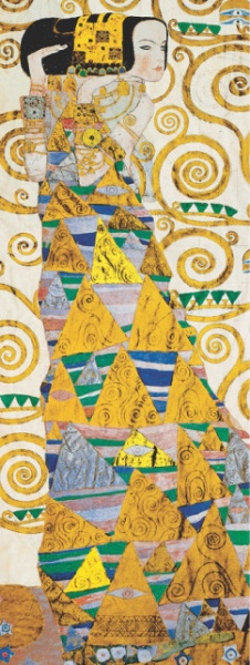 The Waiting - G. Klimt 1909., uramljena slika 50 x 100 cm